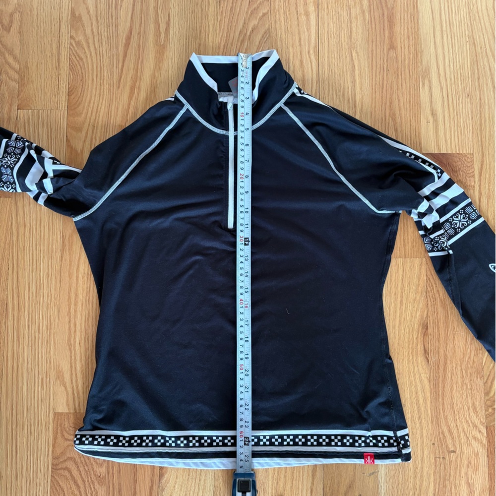 Krimson Klover Women's Black and White Ski Patterned Base layer.
